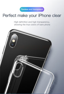 Ultra Thin Clear Silicone Phone Case For iPhone Series Plus Soft Transparent Back Cover
